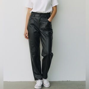 Madewell Black Leather Trousers